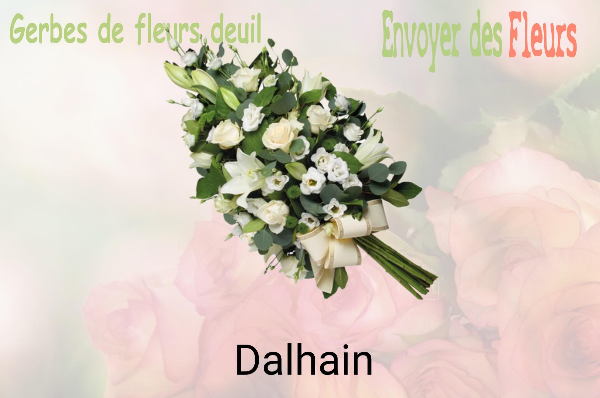 Gerbe de fleurs de deuil livrée à Dalhain